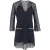 Sandro Paris kanten minijurk in marineblauw polyester