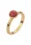ELLI Ring ‘Achat’  goud / rood