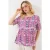 Patroon Blouse met Ronde Hals en Strikdetail