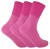 Set van 3 sokken zonder elastiek thermo diabetessokken voor dames – Roze