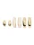 Bershka Oorbellen  goud / wit