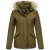 Beluomo Korte winterjassen met bontkraag jas donker