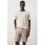 Mango Man linnen regular fit gestreept T-shirt – lichtbeige