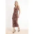 Dames maxi jurk met dierenprint, mouwloos, chic/avond bodycon