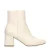 Sacha – Dames – Off white enkellaarsjes met blokhak –