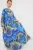 Geprinte V-hals Maxi-jurk met knoopsluiting