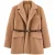 Trendyol Curve Dames Bruin Effen Lang Regular fit Grote maten Blazers