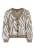 NALLY Gebreid vest  donkerbeige / wit