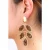 Beaded Botanica oorbellen in goud en bruin