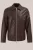 WE Fashion – Heren jack van imitatieleer – Regular fit – Donkerbruin – Viscose –