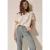 Broek met gewassen look
