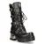 New Rock leren gothic halfhoge kuitlaarzen voor dames-373-S33