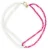 Bonnie Studios Ketting Dames Double Pink Necklace, Materiaal: Glas, Kleur: Roze