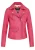 Dames fuchsia roze klassieke Brando biker leren jas – Broome