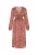 IZIA Jurk  turquoise / pasteelgeel / zalm roze / rood