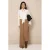 Lofty Manner jacquard blouse met ruches – ecru
