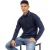 Peter Werth Herenpoloshirt met lange mouwen (Donkere marine)