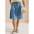 Midi-rok met denimlook zakken
