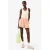 Lacoste baggy high waist gestreepte casual short met linnen oranje