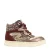 Develab leren sneakers aubergine/goud