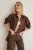 TRENDYOLMİLLA Dames Bruin Effen Lang Oversized Overhemden
