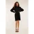 Motivi Devoré Satin Wraparound Mini Dress Black