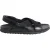 Prada Logo Band Kruis Sandalen in Zwart Leer