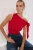 TRENDYOLMİLLA Dames Rood Effen Mouwloos Getailleerd Blouses