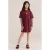WE Fashion gestreepte T-shirtjurk – donkerrood