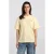 America Today T-shirt met backprint lichtgeel