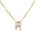Luxenter Sterling Zilver 925 collier met Veelkleurige Zirkonia afgewerkt in 18K geel goud – Alfabet