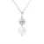 Ketting stropdas parel wit zoetwatercultuur en kristal preciosa zilver 925
