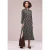 Street One Dames Midi-jurk met knopen en stippenpatroon in Bruin