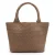 Manfield gevlochten shopper taupe
