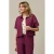 &Co Woman cropped blazer donkerrood