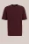 WE Fashion – Heren T-shirt met structuur – Relaxed Fit – Bordeauxrood – Katoen –