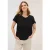 Cecil Dames Blouse shirt met knoop in Zwart