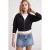 TRENDYOLMİLLA Dames Zwart Effen Lang, Regular fit Sweatshirts