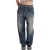 The Ragged Priest Unisex baggy jeans voor volwassenen van grof denim, in bleacher-stijl (Blauw)