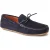 Base London Brooks Leren Heren Navy Standaard Instappers
