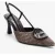 Levia Geweven Pump met Puntige Neus en Slingback