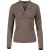 Iron-Taupe Melange Lange Mouw Faux Wrap Jersey Top