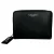 Saint Laurent Rive Gauche compacte portemonnee met ritssluiting in zwart leer