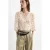 Mango gebloemde top met open rug – ecru