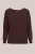 WE Fashion – Dames fijngebreide trui – Curve – Regular fit – Donkerbruin – Livaeco™ Viscose – Plus Size