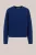WE Fashion – Dames trui met structuur – Regular fit – Kobaltblauw – Biologisch katoen –