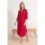 TRENDYOLMİLLA Dames Bordeaux Effen Midi Lang Strandkleding Blousejurk Strandjurken