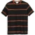 Scotch & Soda Textured Spacedye Stripe Ss Tee Black