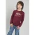 TYGO & vito jersey rechtvallende longsleeve met print – donkerrood