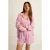 Expresso wide leg regular waist casual short linnen roze